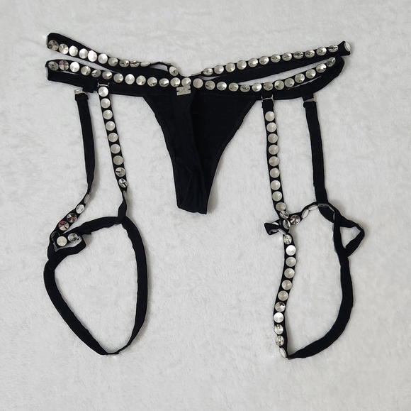 For Love And Lemons Black and White Strappy Panties - Picture 4 of 6